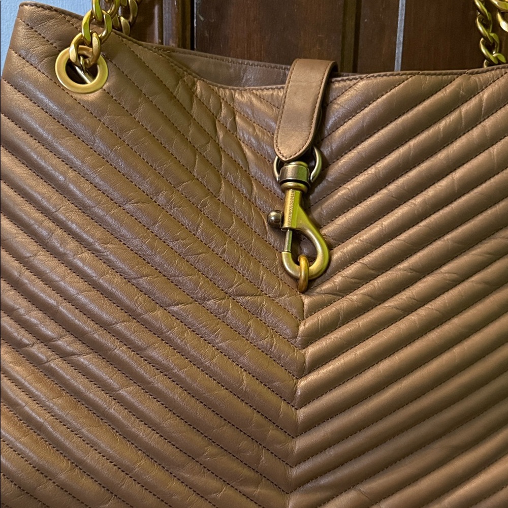 Elegant Brown Quilted Women's Bag